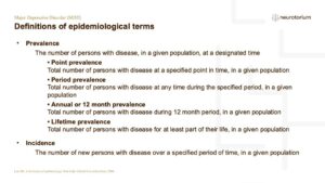 Definitions of epidemiological terms